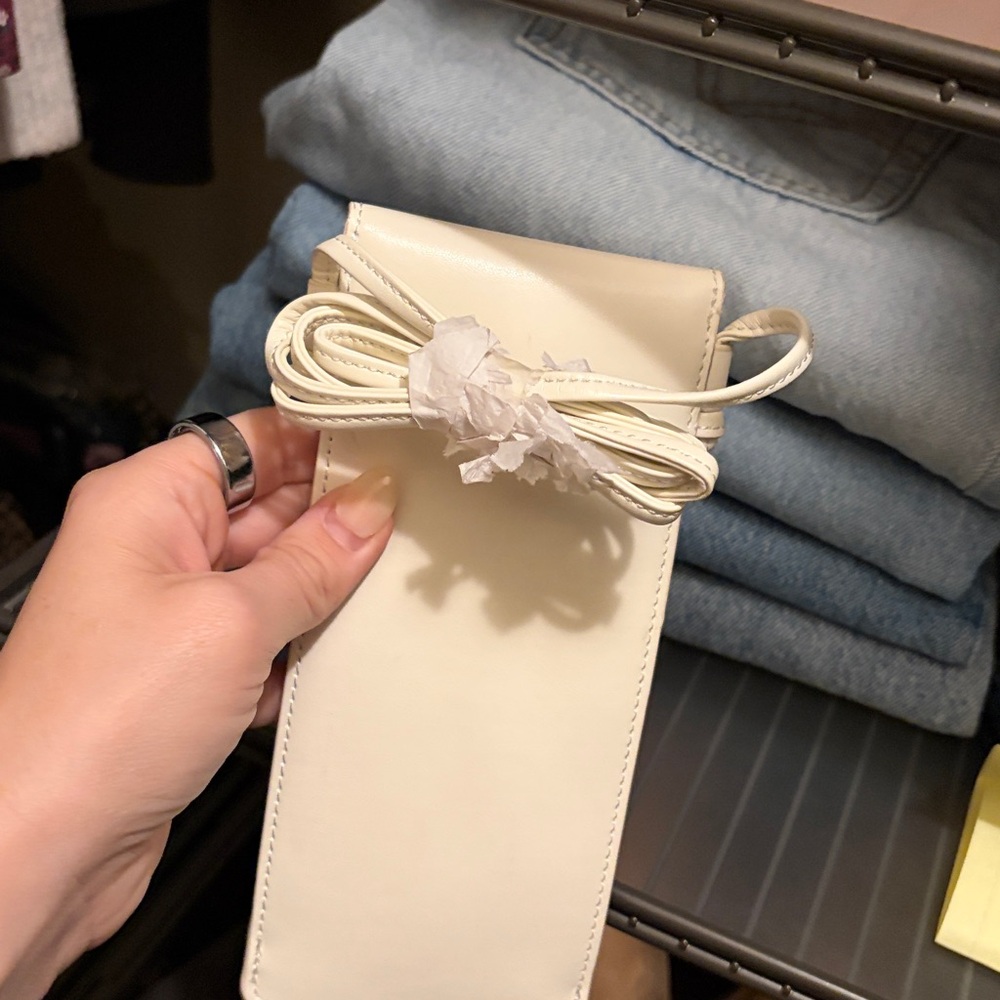 Celine Cream Leather Crossbody Pouch - Picture 3 of 3